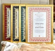 Pink Nikah Nama with Gold Frame - Image 4