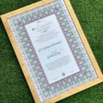 Peacock Theme Nikah Nama with Gold Frame