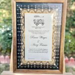 Black Nikah Nama with Gold Frame