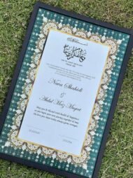 Emerald Green Nikah Nama with Black Frame - Image 7