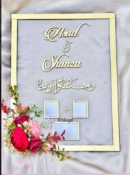 Rectangle Acrylic Thumb Board decorated with Red Pink Flowers - Image 2