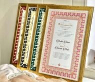 Pink Nikah Nama with Gold Frame - Image 5