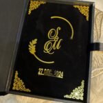Self Design Fabric Black Booklet Premium