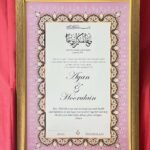 Nikah Nama in Pink with Gold Frame
