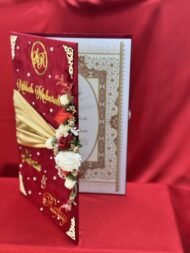 Nikah Nama Folder in Red with Flowers - Image 4