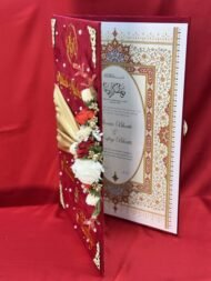 Nikah Nama Folder in Red with Flowers - Image 5