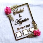Wedding Thumb Board with Floral Embellishments